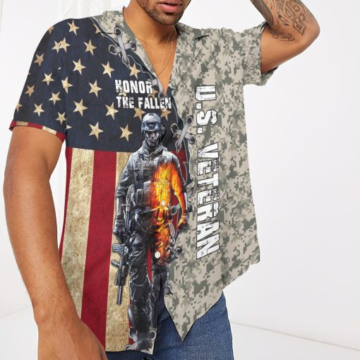 Gearhumans 3D Memorial Day Veteran Honor The Fallen Custom Hawaiian Shirt - Image 3
