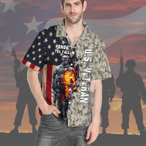 Gearhumans 3D Memorial Day Veteran Honor The Fallen Custom Hawaiian Shirt - Image 7