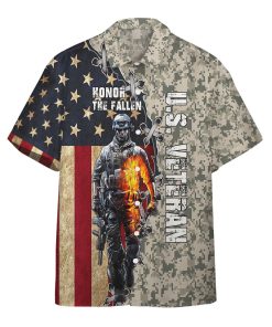 Gearhumans 3D Memorial Day Veteran Honor The Fallen Custom Hawaiian Shirt