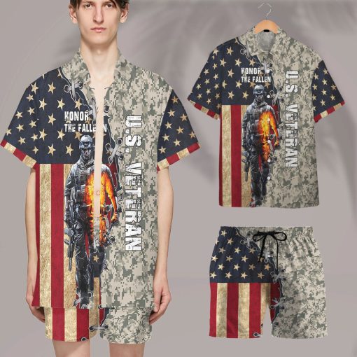 Gearhumans 3D Memorial Day Veteran Honor The Fallen Custom Hawaiian Shirt - Image 8
