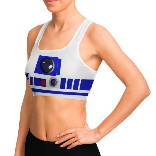 Gearhumans 3D S.W R2 D2 Custom Sport Bra - Image 7