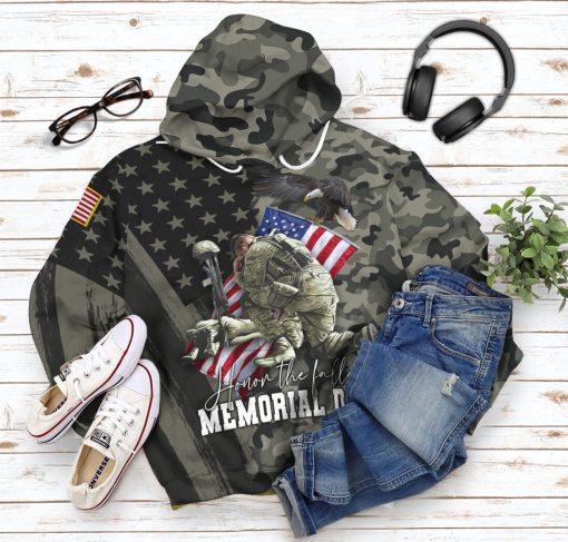 Gearhumans 3D Honor The Fallen Memorial Day Custom Tshirt Hoodie Apparel - Image 12