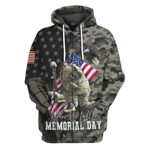 Gearhumans 3D Honor The Fallen Memorial Day Custom Tshirt Hoodie Apparel - Image 4