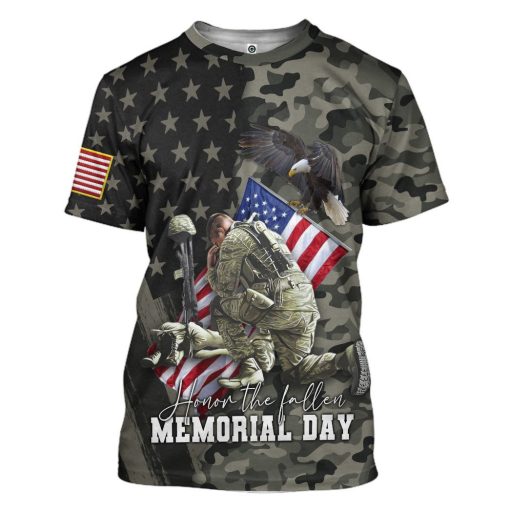 Gearhumans 3D Honor The Fallen Memorial Day Custom Tshirt Hoodie Apparel - Image 3