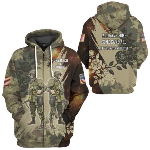 Gearhumans 3D Memorial Day Remember And Honor The Heroes Custom Tshirt Hoodie Apparel - Image 8