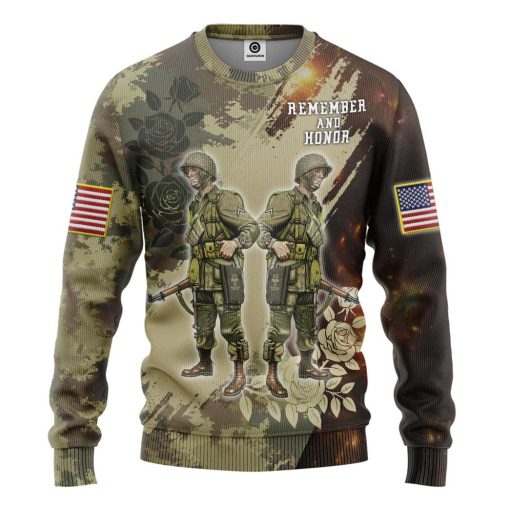 Gearhumans 3D Memorial Day Remember And Honor The Heroes Custom Tshirt Hoodie Apparel - Image 2