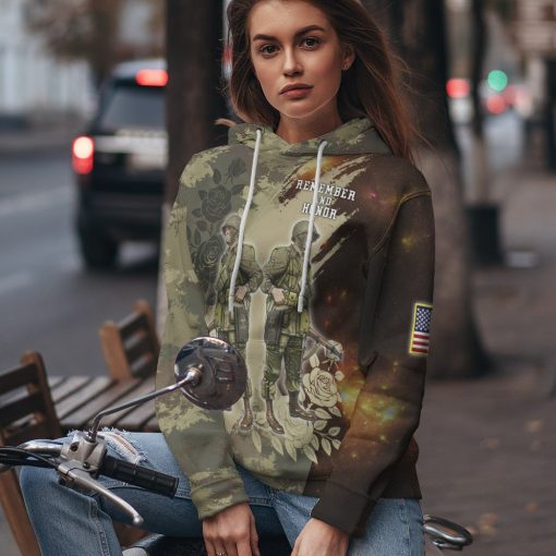 Gearhumans 3D Memorial Day Remember And Honor The Heroes Custom Tshirt Hoodie Apparel - Image 13