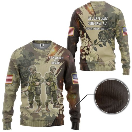Gearhumans 3D Memorial Day Remember And Honor The Heroes Custom Tshirt Hoodie Apparel - Image 6