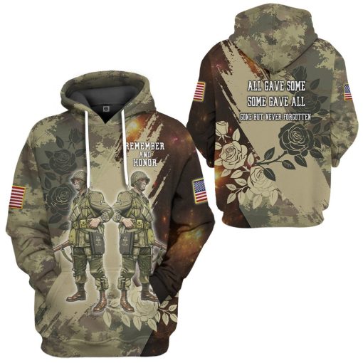 Gearhumans 3D Memorial Day Remember And Honor The Heroes Custom Tshirt Hoodie Apparel - Image 5