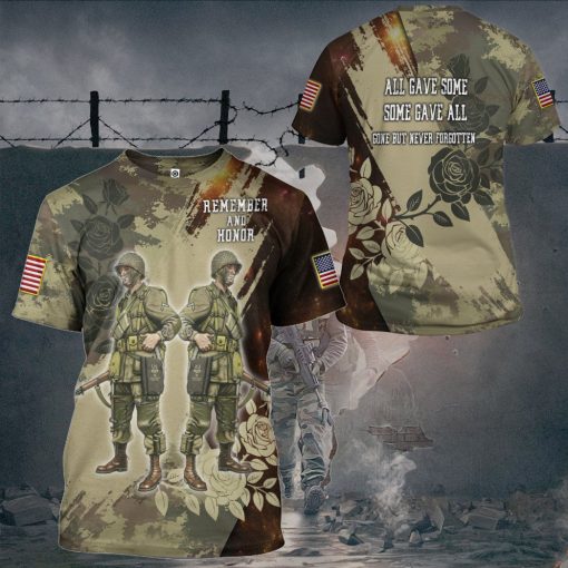 Gearhumans 3D Memorial Day Remember And Honor The Heroes Custom Tshirt Hoodie Apparel - Image 11
