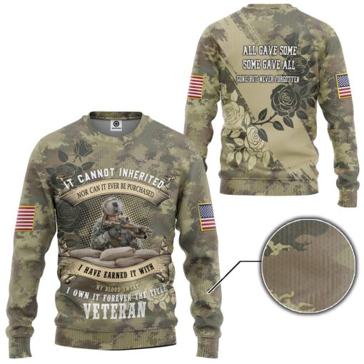 Gearhumans 3D Memorial Day It Cannot Be Inherited Custom Tshirt Hoodie Apparel - Image 6