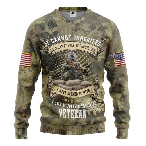 Gearhumans 3D Memorial Day It Cannot Be Inherited Custom Tshirt Hoodie Apparel - Image 2