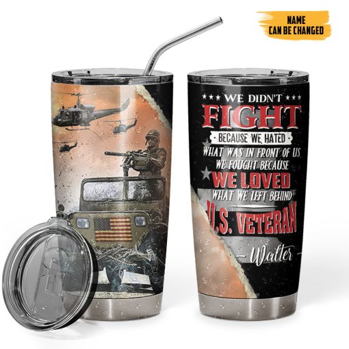 Gearhumans 3D Veterans Army Gift Memorial Day Custom Name Tumbler
