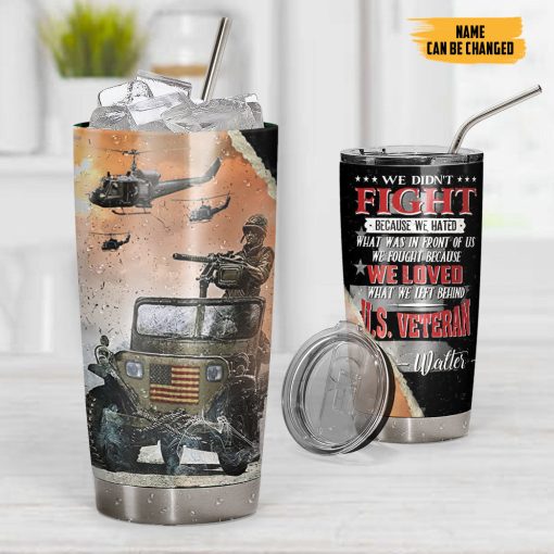 Gearhumans 3D Veterans Army Gift Memorial Day Custom Name Tumbler
