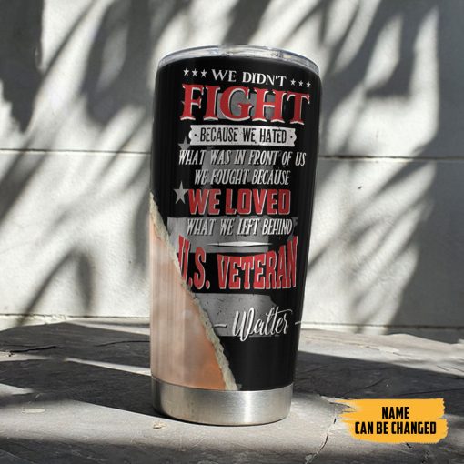 Gearhumans 3D Veterans Army Gift Memorial Day Custom Name Tumbler