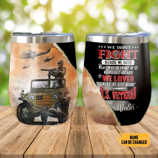 Gearhumans 3D Veterans Army Gift Memorial Day Custom Name Tumbler