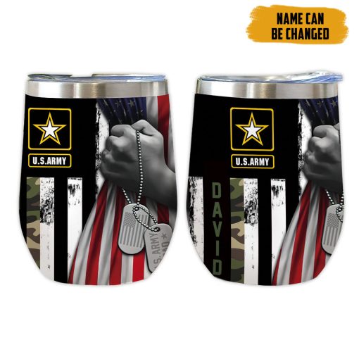 Gearhumans 3D U.S.Army Dad Veteran Fathers Day Custom Name Tumbler - Image 6