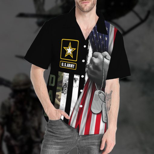 Gearhumans 3D U.S.Army Dad Veteran Fathers Day Custom Hawaiian Shirt - Image 5