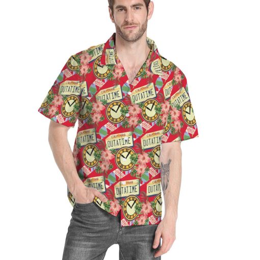Gearhumans 3D Back to the Future Floral Custom Hawaiian Shirt - Image 4