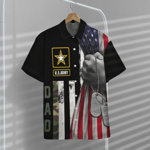 Gearhumans 3D U.S.Army Dad Veteran Fathers Day Custom Hawaiian Shirt - Image 8