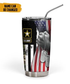 Gearhumans 3D U.S.Army Dad Veteran Fathers Day Custom Name Tumbler