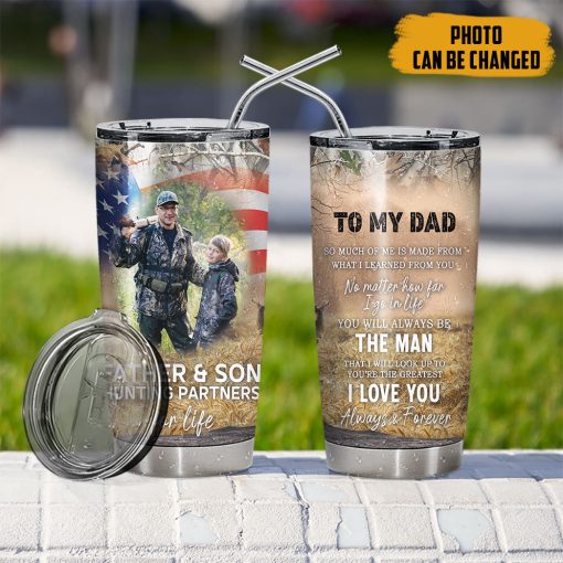 Gearhumans 3D Gift For Father's Day From Son I Love You Always & Forever Custom Photo Tumbler - Image 16