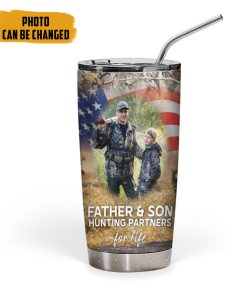 Gearhumans 3D Gift For Father's Day From Son I Love You Always & Forever Custom Photo Tumbler