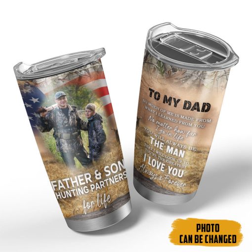 Gearhumans 3D Gift For Father's Day From Son I Love You Always & Forever Custom Photo Tumbler - Image 8