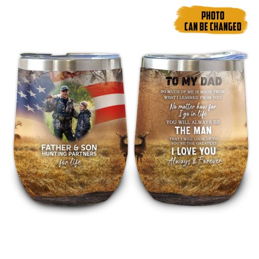 Gearhumans 3D Gift For Father's Day From Son I Love You Always & Forever Custom Photo Tumbler - Image 9