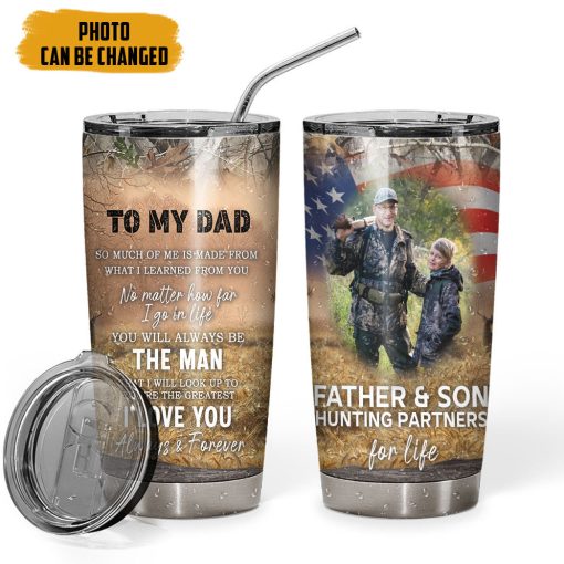 Gearhumans 3D Gift For Father's Day From Son I Love You Always & Forever Custom Photo Tumbler - Image 6