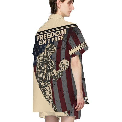 Gearhumans 3D Proud Army Dad Veteran Fathers Day Custom Hawaiian Shirt - Image 4