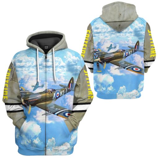 Gearhumans 3D Spitfire Custom Tshirt Hoodie Apparel