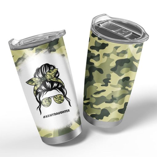 Gearhumans 3D Army Daughter Fathers Day Custom Tumbler - Image 3