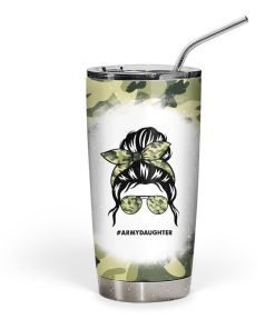 Gearhumans 3D Army Daughter Fathers Day Custom Tumbler