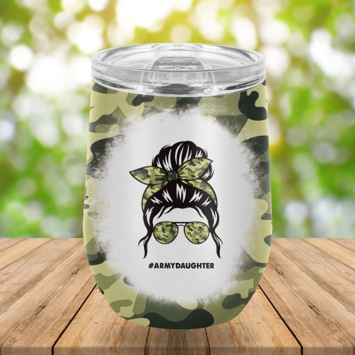 Gearhumans 3D Army Daughter Fathers Day Custom Tumbler - Image 8