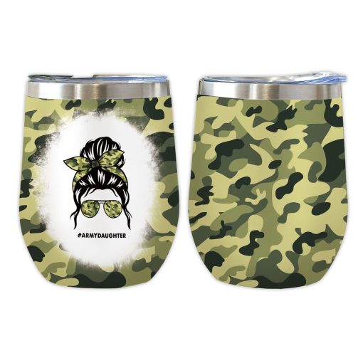 Gearhumans 3D Army Daughter Fathers Day Custom Tumbler - Image 6