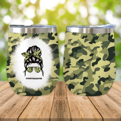 Gearhumans 3D Army Daughter Fathers Day Custom Tumbler - Image 7