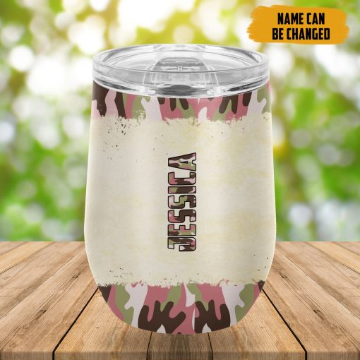 Gearhumans 3D Proud Army Daughter Veteran Fathers Day Custom Name Tumbler - Image 9