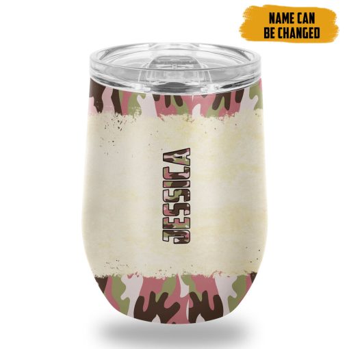 Gearhumans 3D Proud Army Daughter Veteran Fathers Day Custom Name Tumbler - Image 5