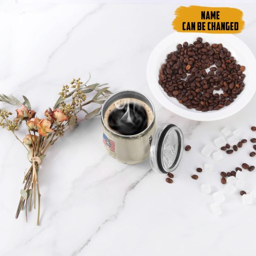 Gearhumans 3D Veteran Daughter Fathers Day Custom Name Tumbler - Image 9