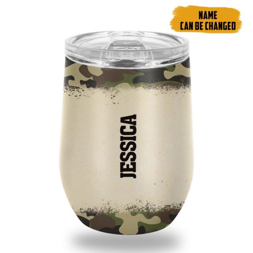 Gearhumans 3D Veteran Daughter Fathers Day Custom Name Tumbler - Image 5