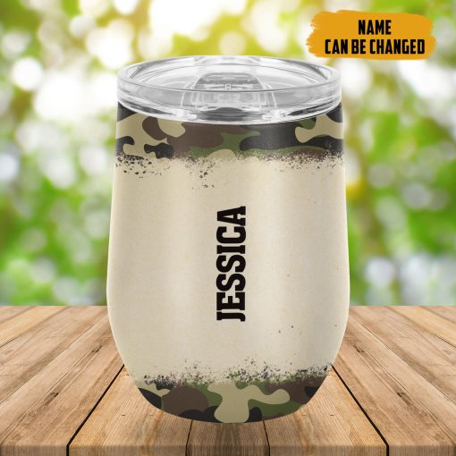 Gearhumans 3D Veteran Daughter Fathers Day Custom Name Tumbler - Image 10