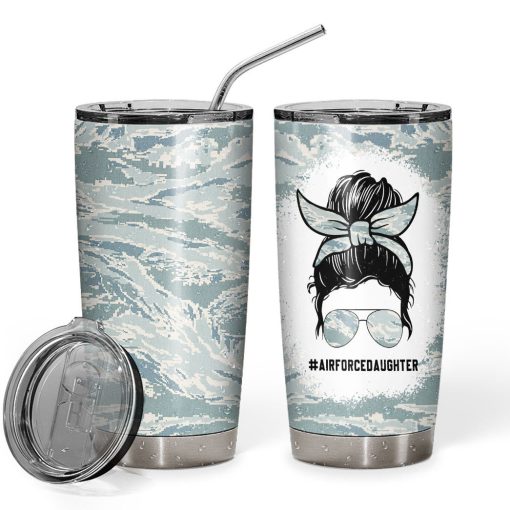 Gearhumans 3D Air Force Daughter Fathers Day Custom Tumbler - Image 4