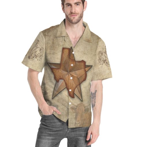 Gearhumans 3D 1845 The Lone Star State Texas Custom Hawaii Shirt - Image 4