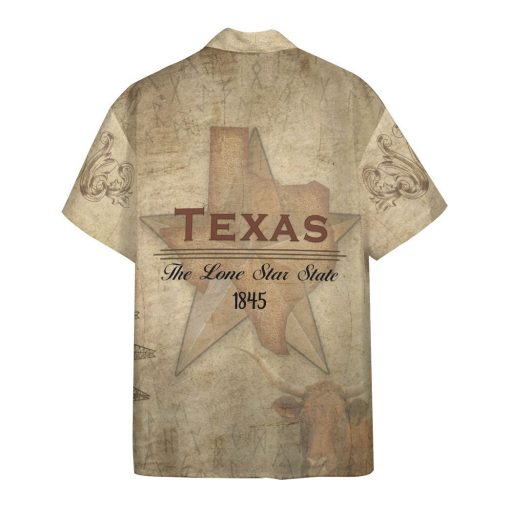 Gearhumans 3D 1845 The Lone Star State Texas Custom Hawaii Shirt - Image 2