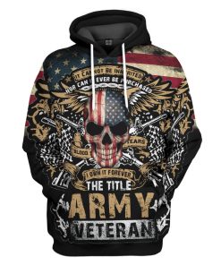 Gearhumans 3D The Title Army Veteran Custom Hoodie Tshirt Apparel