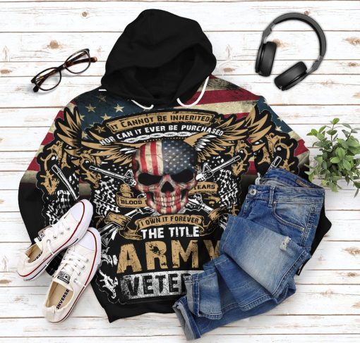 Gearhumans 3D The Title Army Veteran Custom Hoodie Tshirt Apparel - Image 12