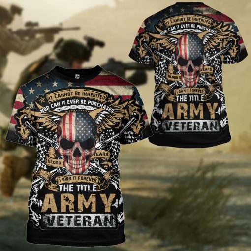 Gearhumans 3D The Title Army Veteran Custom Hoodie Tshirt Apparel - Image 11