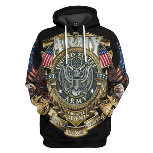 Gearhumans 3D US Veteran This We Are Defend Custom Hoodie Tshirt Apparel