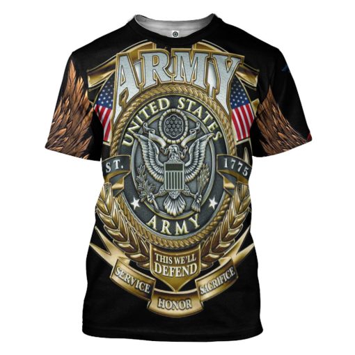 Gearhumans 3D US Veteran This We Are Defend Custom Hoodie Tshirt Apparel - Image 3